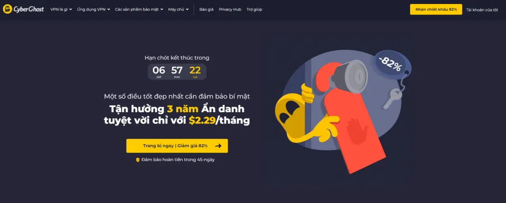 CyberGhost VPN là một phần mềm proxy miễn phí