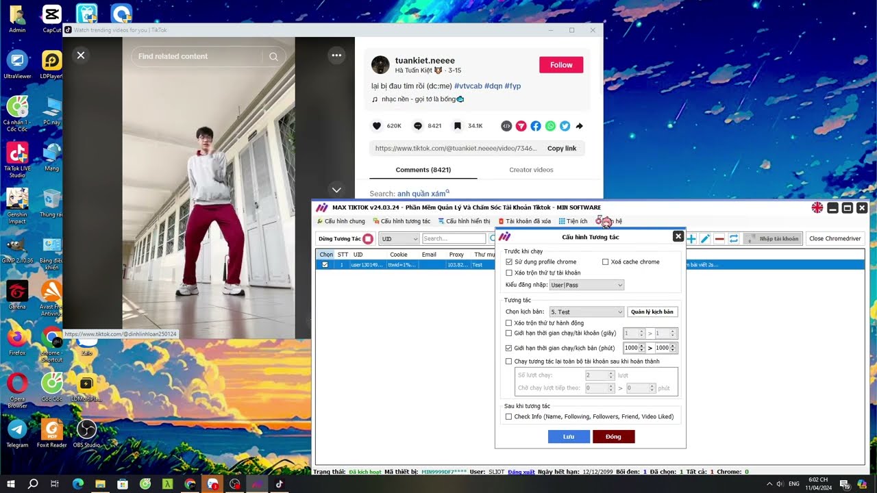 Phần mềm nuôi nick tiktok – MaxTiktok Chrome