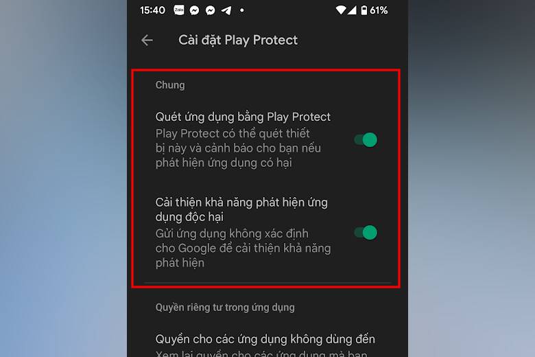 Cách kích hoạt Play Protect trên Android