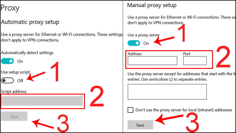 Thay đổi Proxy