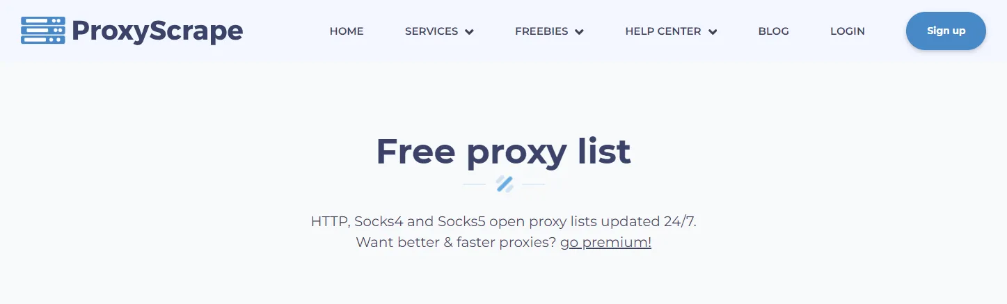 Proxy Scraper là công cụ Proxy miễn phí