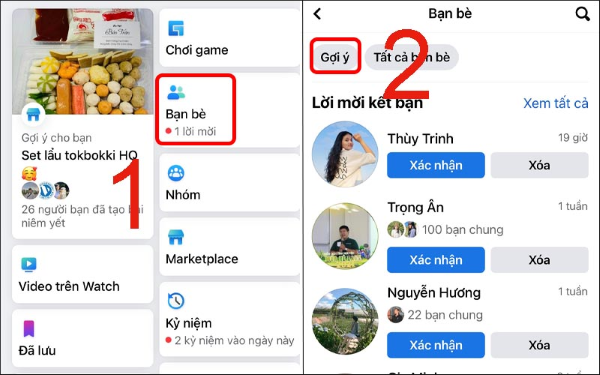 Sử dụng tính năng gợi ý kết bạn của Facebook