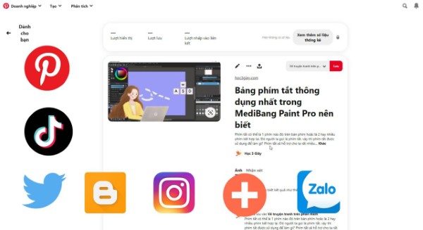 Chia sẻ video trên các kênh social